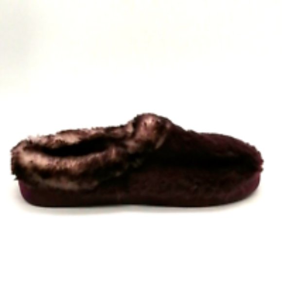 Cuddl Duds Womens Flat Slip On Slippers Faux Fur‎ Trim & Lining Purple  M 7-8 - Picture 2 of 9